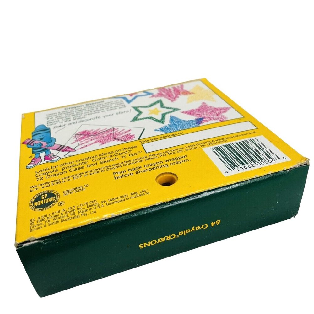 Vintage Crayola Crayons Sharpener Box 64 with Sharpener - Picture 13 of 13